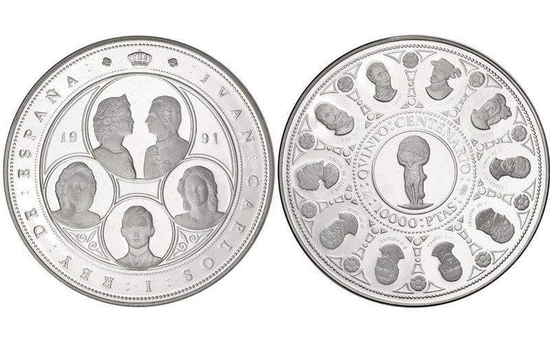 España 10.000 Pesetas año 1991 V Centenario Serie III – Descubridores FDC