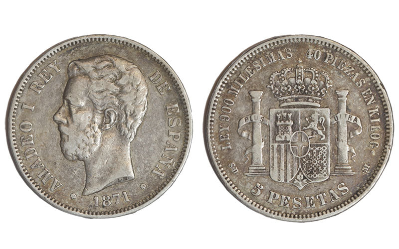 Amadeo I (1871-73) 5 Pesetas 1871*1–18 MBC-