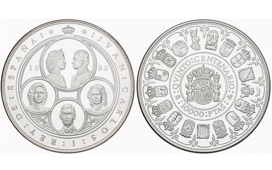 España 10.000 Pesetas año 1989 V Centenario Serie I &#8211; Escudos de las Autonomías FDC