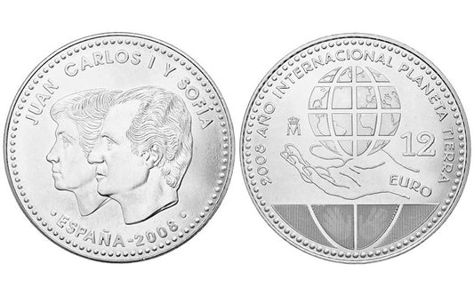 España 12 Euros 2008 Año Internacional del Planeta SC