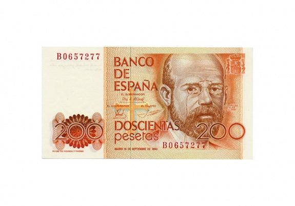 Juan Carlos I 200 Pesetas 1980  Leopoldo Alas SC