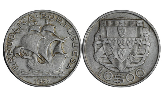 Portugal 10 Escudos 1937 MBC+