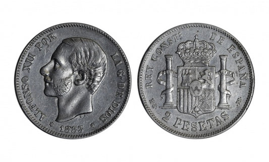 Alfonso XII 2 Pesetas 1883*83 MBC+