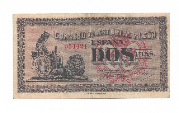 Asturias y León 2 Pesetas 1937 EBC