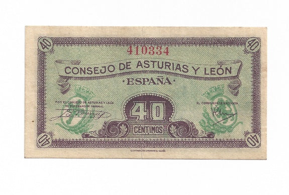 Asturias y León 40 Céntimos 1937 EBC