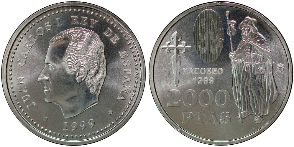 2000 Pesetas 1999 Jacobeo SC