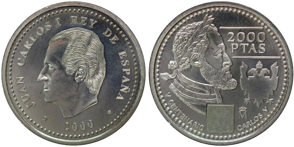 2000 Pesetas 2000 Carlos V SC