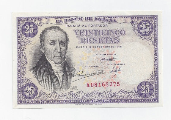 Estado Español 25 Pesetas 1946 Serie A SC