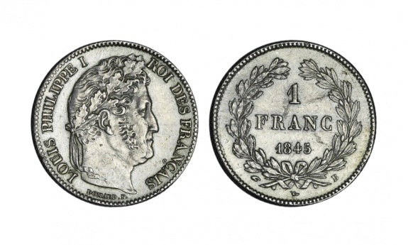 Francia Luis Felipe I (1830-1848) 1 Franco 1845 B EBC