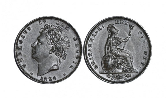 Gran Bretaña Jorge IV (1820-1830) Farthing 1826 EBC