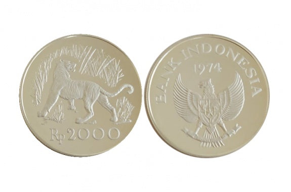 Indonesia 2000 Rupias 1974 PROOF