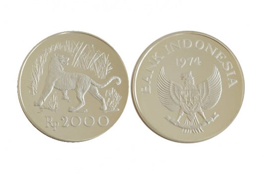 Indonesia 2000 Rupias 1974 PROOF