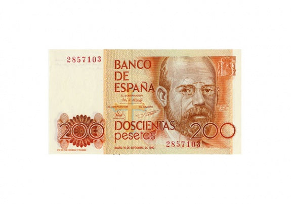 Juan Carlos I 200 Pesetas 1980 SS Leopoldo Alas SC