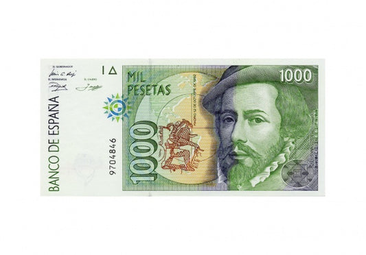 Juan Carlos I 1000 Pesetas 1992 Sin serie Hernán Cortés SC