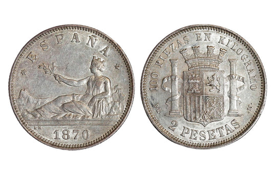 Gobierno Provisional 2 Pesetas 1870*18-74 EBC