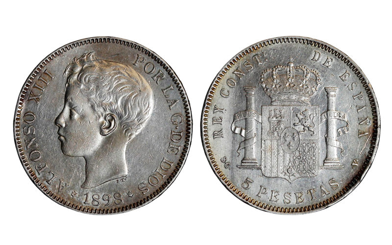 Alfonso XIII 5 Pesetas 1898*18-98 Aprox EBC