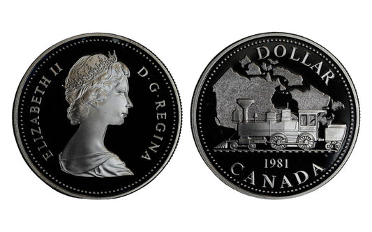 Canadá 1 Dólar 1981 Ferrocarril PROOF