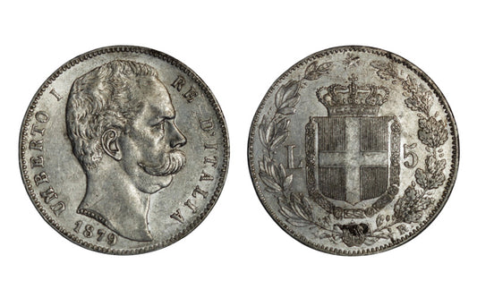 Italia 5 Liras 1879 MBC-EBC