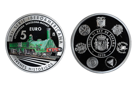 España 5 Euro 2020 XII Feria Iberoamericana de Trenes históricos PROOF