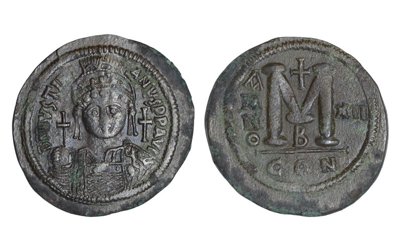 Justiniano I Follis 538-539 d.C. Constantinopla MBC+