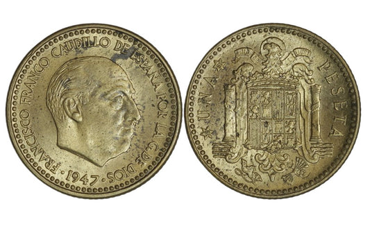 1 Peseta 1947*19-51 Motitas Muy escasa SC