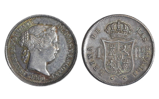 Isabel II 1 Real 1860 Madrid EBC-SC