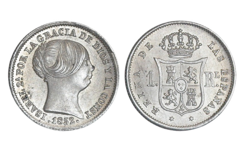 Isabel II 1 Real 1852 Madrid SC-