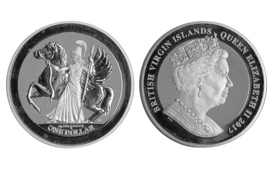 Islas Vírgenes Británicas 1 Dólar 2017 PROOF