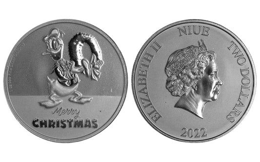 Niue 2 Dólares 2022 Donald Merry Christmas PROOF