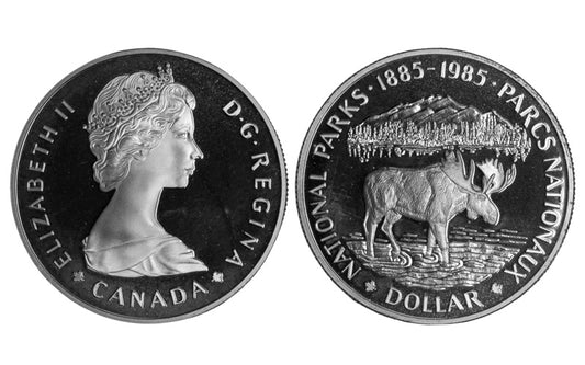 Canadá 1 Dólar 1985 Parques Nacionales PROOF