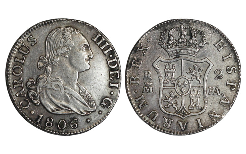 Carlos IV 2 Reales Madrid 1806 EBC