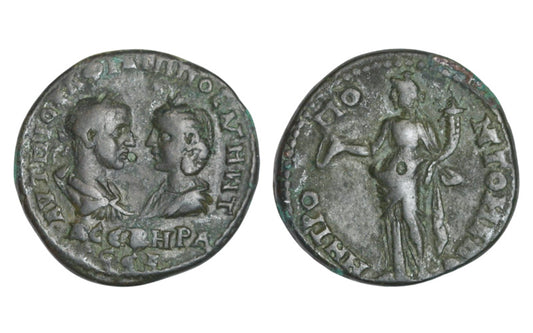 Filipo I y Otacilia Severa AE 244-249 d.C. Tomis (Moesia) MBC