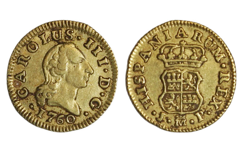 Carlos III ½ Escudo 1760 JP Madrid MBC