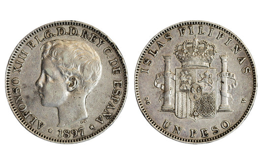 Alfonso XIII 1 Peso 1897 Filipinas MBC+