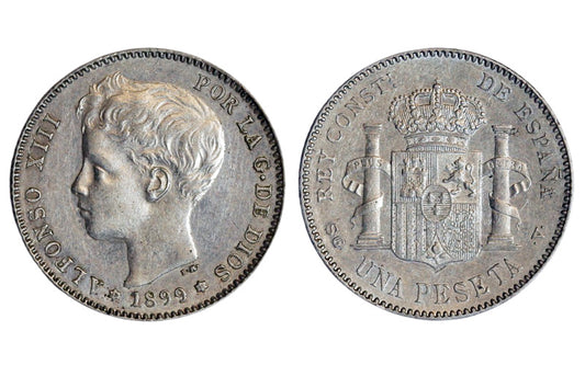 Alfonso XIII 1 Peseta 1899*18-99 EBC+