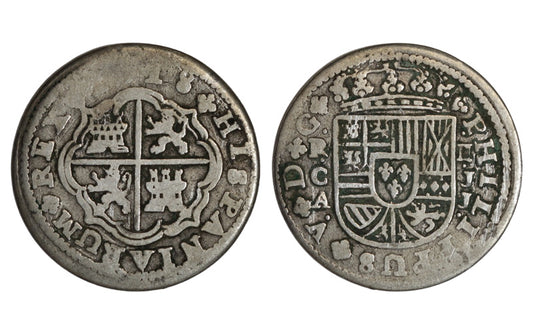 Felipe V 2 Reales 1718 Cuenca BC