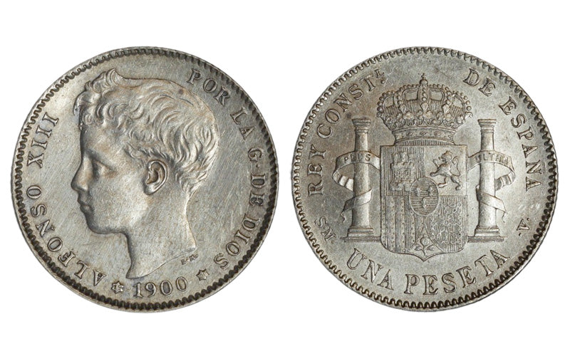 Alfonso XIII 1 Peseta 1900*00 EBC