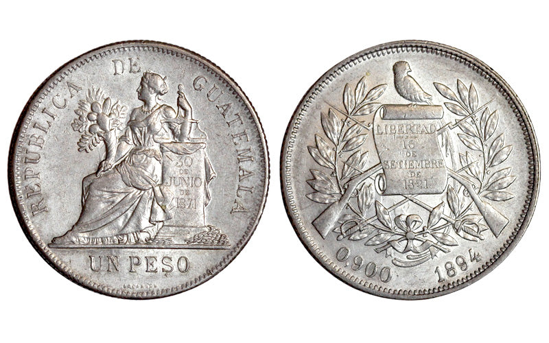 Guatemala 1 Peso 1894 EBC