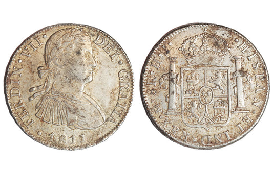 Fernando VII 8 Reales 1811 México HJ MBC+