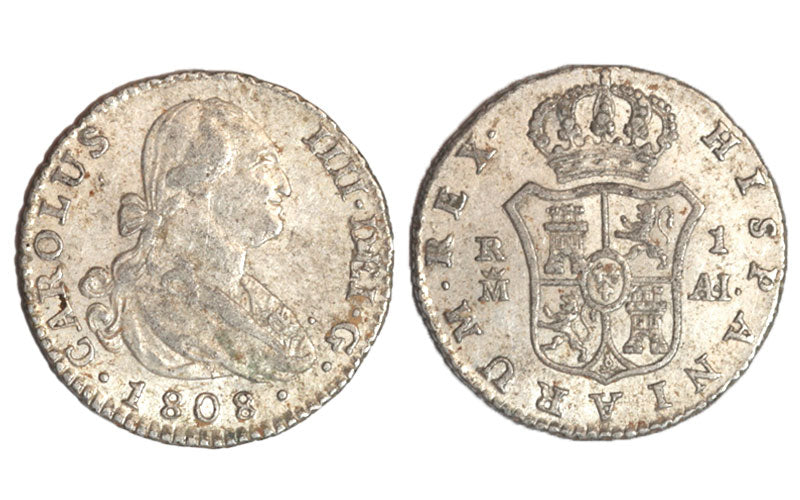 Carlos IV 1 Real 1808 Madrid AI MBC-EBC