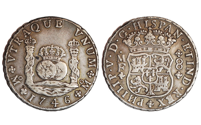 Felipe V 8 Reales 1746 México MF MBC-