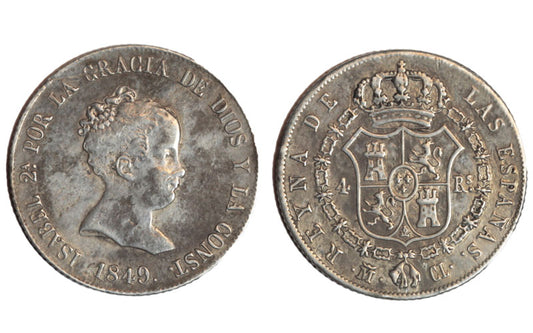 Isabel II 4 Reales 1849 Madrid CL MBC+