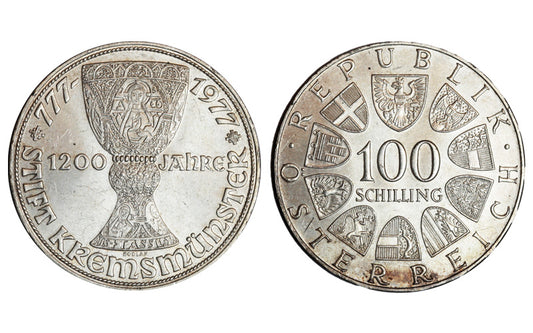 Austria 100 Schilling 1977 1200 Aniv. Monasterio Kremsmünster SC