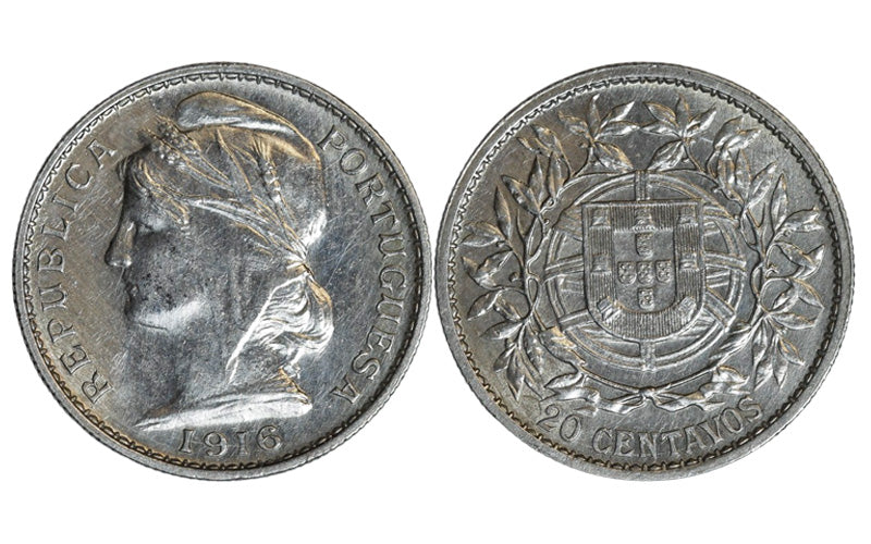 Portugal 20 Centavos 1916 EBC