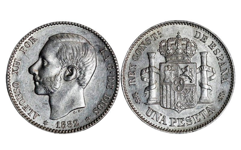 Alfonso XII 1 Peseta 1882*18-82 EBC+