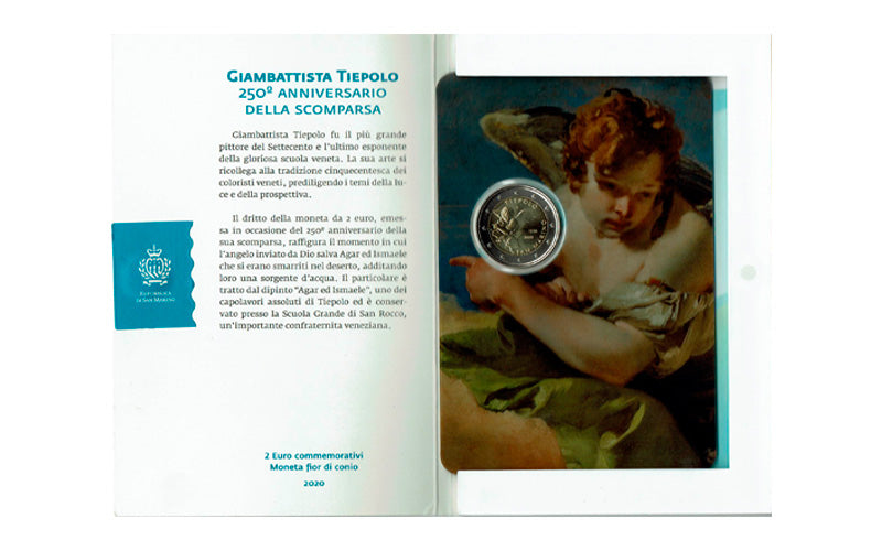 San Marino 2 € 2020 Giovanni Battista Tiepolo FDC