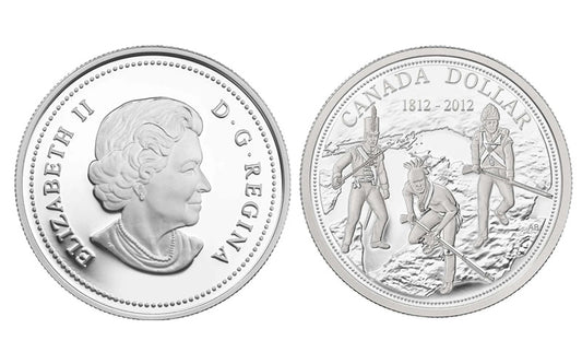 Canadá 1 Dólar 2012 200 Aniversario de la Guerra de 1812 PROOF