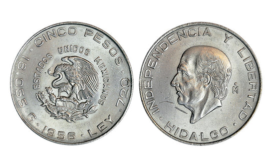 México 5 pesos 1956 Hidalgo EBC-