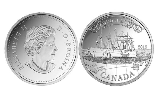 Canadá 1 Dólar 2016 150 Aniversario del Cable Transatlántico PROOF